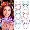 Aniwon LED Headband, 12PCS Light Up Headband Cute Cat Ear Rabbit Ear Unicorn Headband Luminous Led Hair Accessories for Women Girls Kids Christmas Halloween Party Supplies