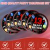 41PCS 13th Birthday Party Supplies Red and Black Official Teenager Party Decorations Plates Napkins Tablecloth Set for 13th Birthday Boys Girls