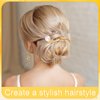 2pcs French Hair Pin, 10.7x3.4cm/4.21x1.34inch Metal French Hair Pins French Twist Hair Pin Hair Sticks Gold Silver Hair Clip Hair Hair Accessories for Women (Type4)