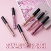 pomcral 6 Color Matte Lip gloss Sets Velvet Lip Glaze Moisturizing Waterproof Nude Lipgloss Tint Long Lasting Lipgloss Liquid Lipstick Kit