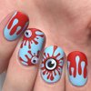 Whats Up Nails - Slime Drips Vinyl Stencils for Halloween Nail Art Design (1 Sheet, 30 Stencils)