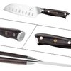imarku Santoku Knife Chef Knife 5 inch Ultra Sharp Asian Knife Japanese Chef Knife - Japanese SUS440A Stainless Steel - Ergonomic Pakkawood Handle, Best Choice for Home Kitchen