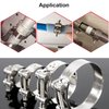 PEROMI 4 Pack 26-28mm T-Bolt Hose Clamp,Stainless Steel_304Intercooler Pipe Tube Clamps,Turbo Pipe Clamps,Clamp Adjustable Range 1.02"-1.1” Silver