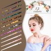12 Pieces Acetate Hair Sticks Styling Hair Chopsticks Hair Accessories Tortoise Shell Hairpin Leopard Print Hair Pins Chinese Retro Hairpins Disk Hair Sticks for Women (Elegant Colors)