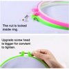 Caydo 6 Pieces Embroidery Hoops and 15 Needles, Plastic Circle Cross Stitch Hoop Ring Embroidery Circle Set, 3.4 inch to 10.4 inch (Multicolor)