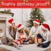 Ushinemi Happy Birthday Jesus Banner Christmas Party Decorations for Outdoor Yard Decor Sign,9.8X1.6 Ft