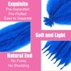 Afro Twist Hair 28 Inch 3 Packs, Springy Afro Twist Hair Pre Fluffed Spring Twist Hair Pre Stretched Wrapping Hair for Soft Locs Hair Extensions (Blue#)