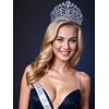 Lush Clear Austrian Crystal Rhinestone Tiara Crown Bridal Prom Pageant T11884 (Silver)