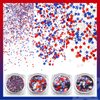 12 Boxes Independence Day Nail Glitter 4th of July Nail Art Star Sequins Holographic Red Blue Silver Mixed Star Hexagon Circles Nail Sequins Confetti 3D Nail Art for Women Girls Makeup Nail Decoration