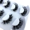 AMSDCN New 4 pairs natural false eyelashes fake lashes long makeup 3d mink lashes eyelash extension mink eyelashes for beauty (RD8)