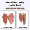 ARTiLETTO Butterfly 3D Wall Hooks for Bedroom. Wall-Mounted Butterfly Design, add a Playful Touch While stylishly Holding Coats, Backpacks, Purses, Jewelry, and Towels