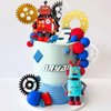 JeVenis Luxury Robot Cake Topper Robot Party Decorations Science Cake Topper For Birthday Party Robot Party Supplies Favors