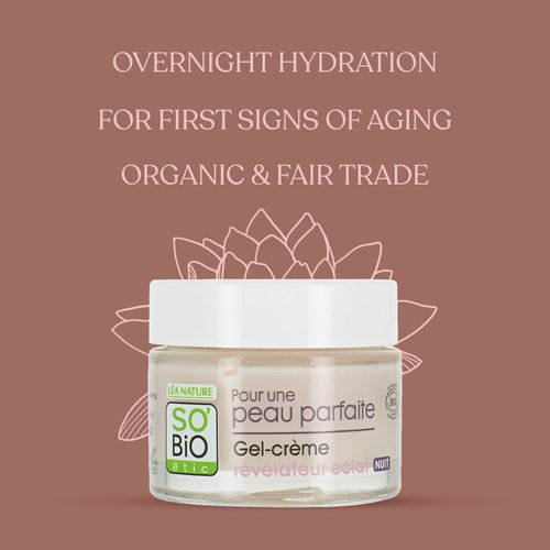So'Bio Étic | Radiance Revealing Gel Cream | Organic Hydrating Face Moisturizer for Plumping & Anti-Aging, Normal to Combination Skin | 1.69 fl oz