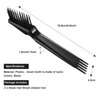 Yaomiao Hair Brush Cleaner Tool 2-in-1, Hair Brush Remover Rake for Removing Hair Dust, Mini Wet Hair Comb for Removing Dirt, Home Salon Use, Black, 2 Pieces