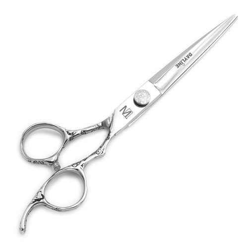 Dayline 7" Professional Salon Shears Hairdressing Scissors Haircut Human Silver Barber Scissors Japan 440c Steel Cutting Hair Scissors (7 inch)