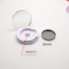 luzen 4Pcs Small Round Eyeshadow Box Replacement Empty Box Case DIY Refillable Magnet Makeup Eyeshadow Powder Blush Lipstick Sub-packing Containers for Women Daily and Travel Use