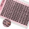Mayhug Natural Lash Clusters - 8-14mm Mix Length Cluster Eyelash Extensions, 168PCS Wispy Lash Clusters with Thin Band, Soft Reusable Eyelash Clusters Easy to Use at Home (Casual)