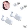 2 Pack Ear Piercing Gun Earring Disposable Ear Stud Gun Sterile No Pain Ear Piercing Gun (White)