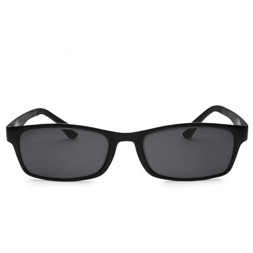 HUIHUIKK Distance Glasses Black Frame Tinted Gray Myopia Glasses -1.50 Strength **These are not reading glasses**