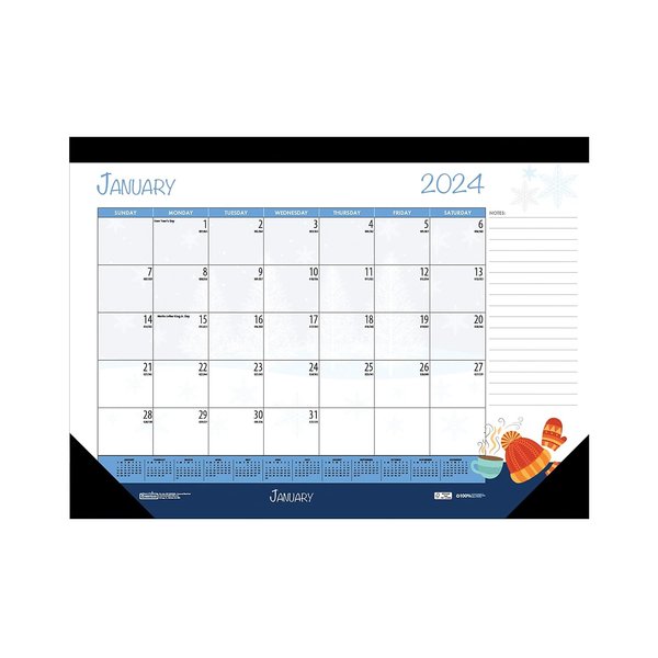 2024 House of Doolittle Seasonal 22-inch x 17-inch Monthly Desk Pad Calendar (139-24)