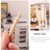 10Pcs Mini Rolling Pin Dollhouse Dough Roller Miniature Dumpling Rolling Pin Mini House Rolling Pin Dollhouse Kitchen Accessories