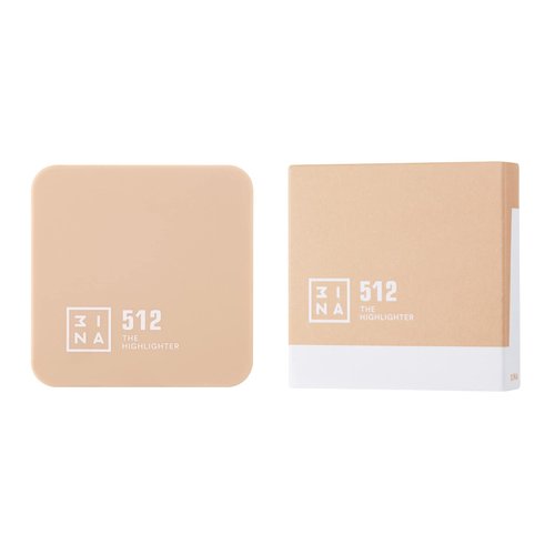 3INA The Highlighter 512 - Illuminating Powder - Soft, Luminous Look - Light, Silky Texture - Shimmering Veil Of Radiance - Blendable And High Pigmented Formula - Ideal For A Perfect Finish - 0.21 Oz