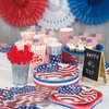 USA Flag Round Dessert Plates - 7" (8 Count) – Premium Quality Paper, Eco-Friendly & Durable, Patriotic Design - Perfect For July 4th & All-American Celebrations
