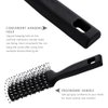 Vented Styling Brush with Ball-Tipped Bristles for Blow Drying Wet, Short, Curly, or Straight Hair for Men and Women (Black)