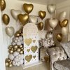 GRESATEK White Heart Balloons,10Pcs Cream White Foil Heart Shaped Balloons,18Inch Beige Helium Mylar Balloons for Valentines,Engagement,Brithday,Baby Shower,Wedding Party Decorations