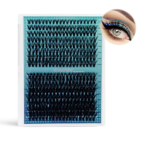 Lash Clusters DIY EyeLash Extension Kit 320PCS Individual, 0.07C Curl 8-18MIX 30D Cluster Lashes Extension Kit with Applicator Lash Bond&Seal Glue Remover for Eyelash Extensions Beginners