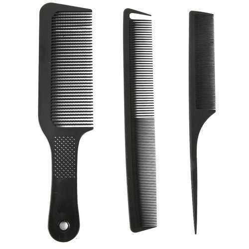 Professional Comb Set Black 3 Piece, Dresser Hair Comb Styling Comb, Fine Pro Tail Combs, Premium Grade for Men and Women, Parting Teasing and Styling