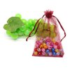 Bezall 100Pcs Organza Gift Bags 3.5x4.5 Inch, Burgundy Small Mesh Bags Drawstring Wedding Party Favor Bags Organza Jewelry Candy Pouches