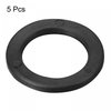 uxcell Dumbbell Washer, 5Pcs 25mm x 35mm x 3mm Flat Rubber Washers for Barbell Dumbbell Black