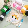 WovWeave 6 Set Animal Punch Needle Coasters Kit with Pattern, Yarn, Adhesive Felts, Hand Tools, Wooden Embroidery Hoop and Instruction Rug Punch Decoration DIY Art Crafts Kit for Kid Adult Beginner