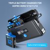 Weekinend, Battery Charger for GoPro Hero 12/11/10/9/8/7/6/5, General GoPro Battery Charger with Micro SD Card Read and Battery Power Read, (Battery Not Include)
