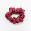 Luxury Mulberry Hair Tie, Vintage Style Scrunchies, 3-Pack Soft Premium Scrunchies (Ivory,Wine,Lake Blue)
