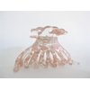 Generic Pink white clear marbled hair claw clip medium fine hair