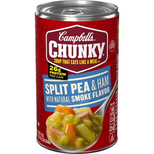 Campbell’s Chunky Soup, Split Pea Soup With Ham, 19 Oz Can