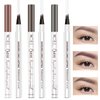 Eyebrow Pencil, 4 Tip Microblade Eyebrow Pen, Liquid Eyebrow Pen, 3D Waterproof Brow Pencil with Micro-Fork Tip, Long-Lasting Natural 4 Tip Brow Pen (Chestunt)