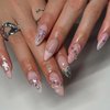 IMSOHOT Press on Nails Almond Fake Nails Medium Pink French Tips False Nails Cute Bow Glossy Acrylic Stiletto Nails Full Cover Glue on Nails for Women Girls 24 Pcs