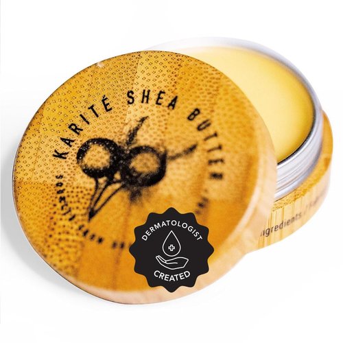 Karité Baume à Lèvres Nourishing Lip Balm - Intense Lip Moisturizer for Dry Lips, Shea Butter, Organic Jojoba & Rosehip Oil Blend, Dermatologist-Formulated & Approved, Cruelty-Free & Hypoallergenic