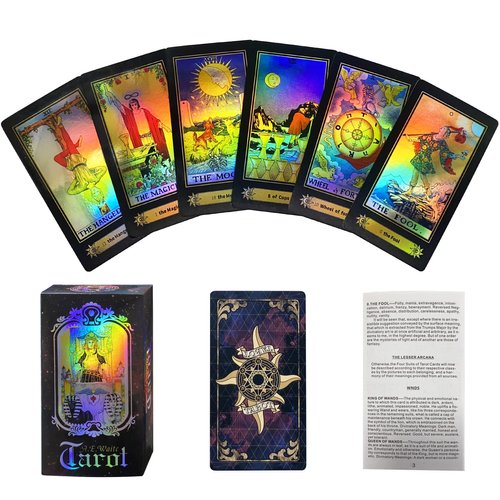 IXIGER Tarot Cards,Tarot Cards with Guide Book,Tarot Deck,78 Classic Tarot Deck,Tarot Card Deck with Guide Book,Fortune-Telling Game for Beginners and Experts