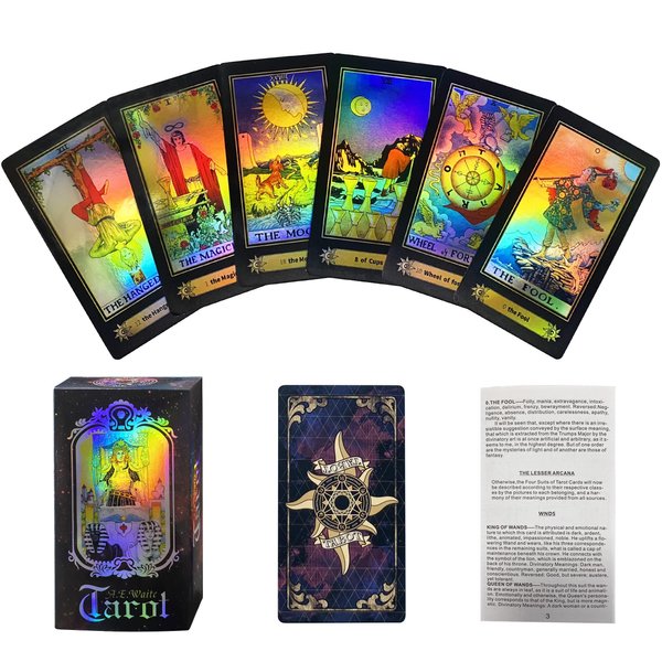 IXIGER Tarot Cards,Tarot Cards with Guide Book,Tarot Deck,78 Classic Tarot Deck,Tarot Card Deck with Guide Book,Fortune-Telling Game for Beginners and Experts