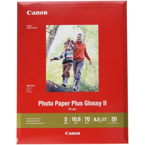 CanonInk 1432C003 Photo Paper Plus Glossy II 8.5" x 11" 20 Sheets