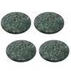 Creative Home Genuine Green Marble Stone Set of 4 Round Coaster Set