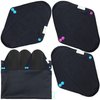 wegreeco Charcoal Reusable Menstrual Pads - Reusable Sanitary Pads | Reusable Panty Liners | Soft Cloth Menstrual Pads - 6 Pack with 1 Cloth Mini Wet Bag (Medium, Black)