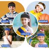 Dimeho 3 Pcs Kids Sports Headbands Boys Girls Athletic Elastic Sweatbands Children Soft Moisture Wicking Hairband Absorbing Sweat Band for Football Basketball Running Tennis