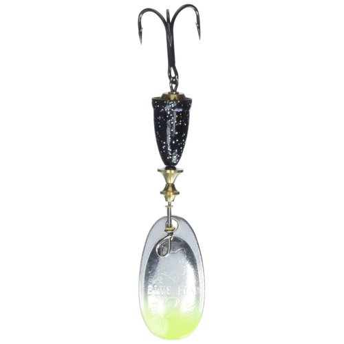 Blue Fox 60-20-71C Classic Vibrax 3/16-Ounce Fishing Spinner, Size 2, Chartreuse Tipped and Silver Flake Painted Finish