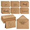 Best Paper Greetings 36 Pack Rustic Kraft Paper Material Thank You Cards with Envelopes for Wedding, Baby Shower, Birthday Party, 4 x 6 in