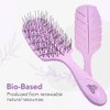 Jovica Detangling Hair Brush for Women Men and Children – Straight Curly Wet and Dry Hair – Leaf Shape (Purple)